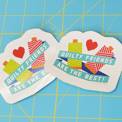 Happy Sew Lucky Quilty Friends Sticker