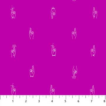 Figo Lucky Charms Basics - Fingers Crossed in Magenta