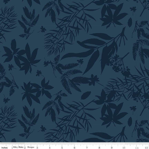 Floral Gardens by Riley Blake - Foliage in Navy