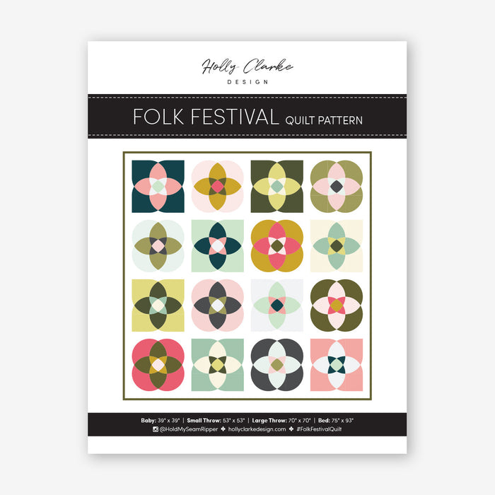 Holly Clarke Design and Figo Fabrics - Folk Festival Quilt Kit in "The Botanist" - PRE-ORDER