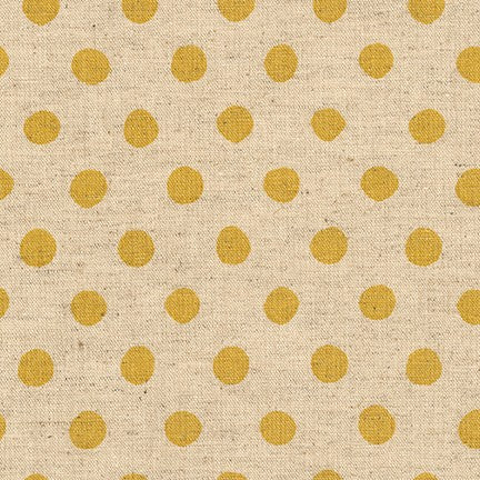 Sevenberry Canvas - Cotton Flax Canvas - Gold Dot on Natural