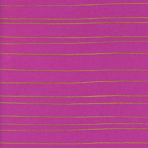 Fruit Dots by Melody Miller Gold Stripe in Orchid