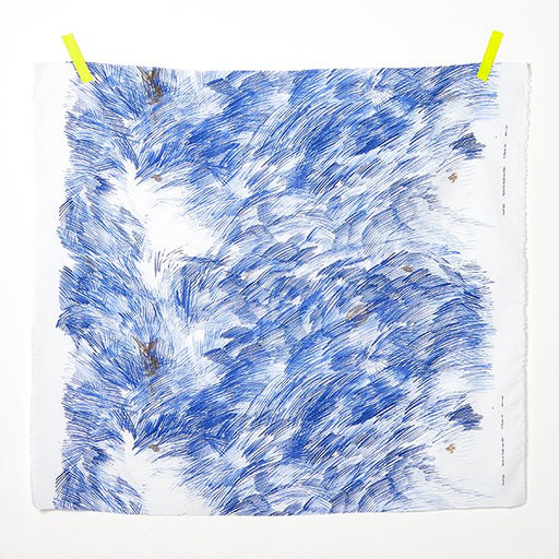 2022 Nani Iro - Good Sign - Cotton Double Gauze in Periwinkle with Ochre