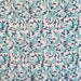 Block Printed Indian Cotton  - Vines in Teal