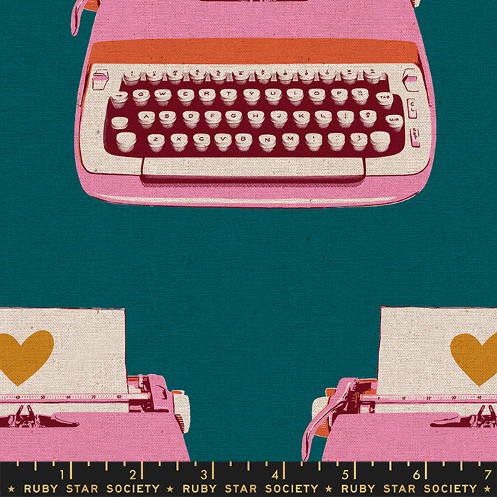Ruby Star Society Darlings 2 - Typewriters in Teal CANVAS - Pre-Order