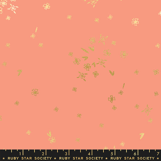 Ruby Star Society - First Light - Tiny Flowers in Melon and Metallic