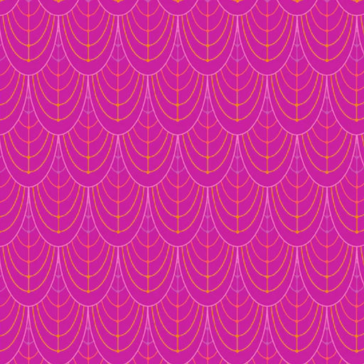Century Prints Deco Glo by Giucy Giuce - Curtains in Beautyberry
