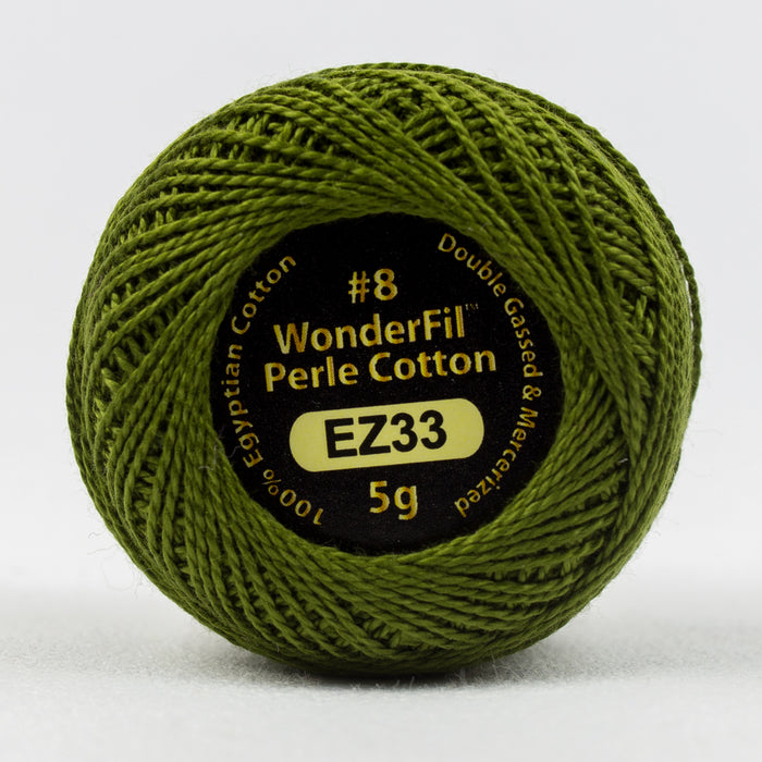 Wonderfil Eleganza Perle Cotton 8wt. - Marsh Green 33