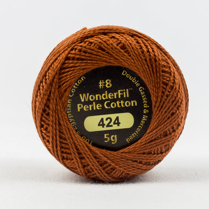 Wonderfil Eleganza Perle Cotton 8wt. - Tawny Owl 424