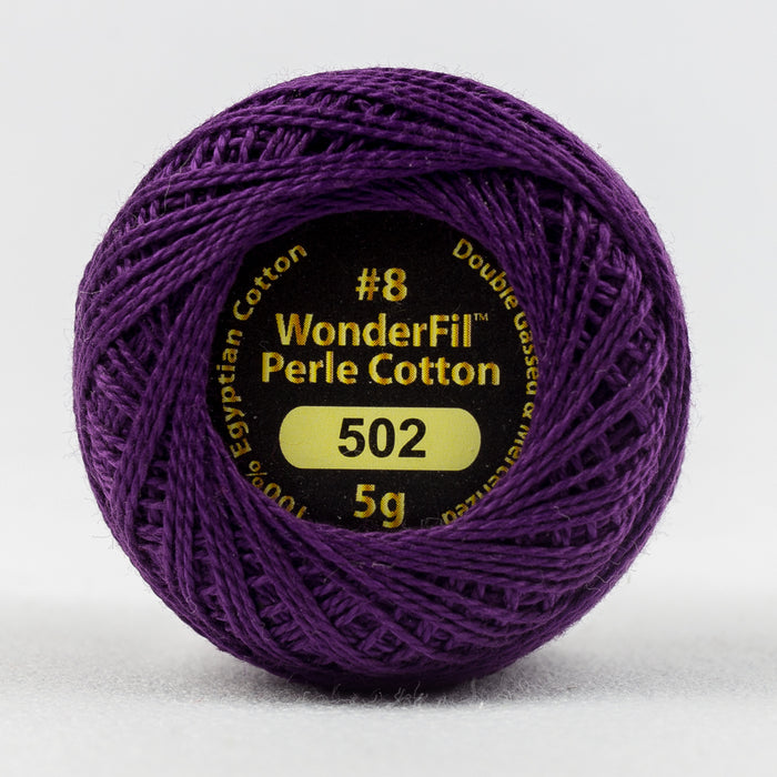 Wonderfil Eleganza Perle Cotton 8wt. - Purple Passion 502