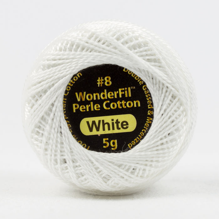 Wonderfil Eleganza Perle Cotton 8wt. - White