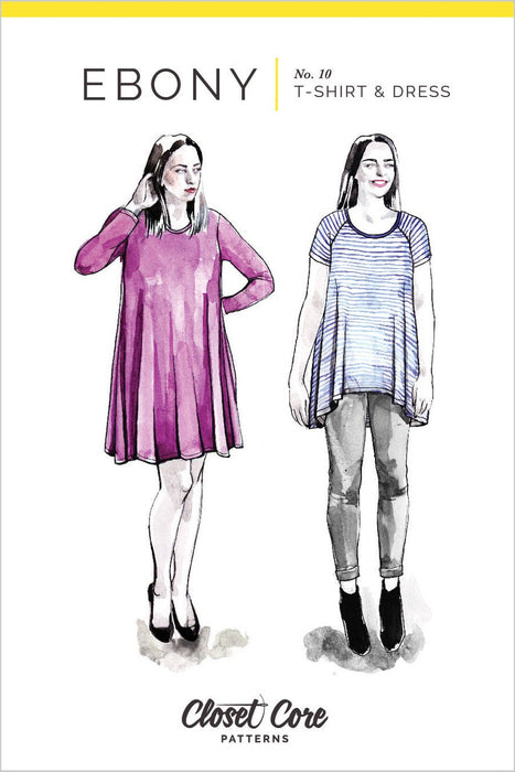 Closet Core Ebony Knit Dress and T-Shirt Pattern