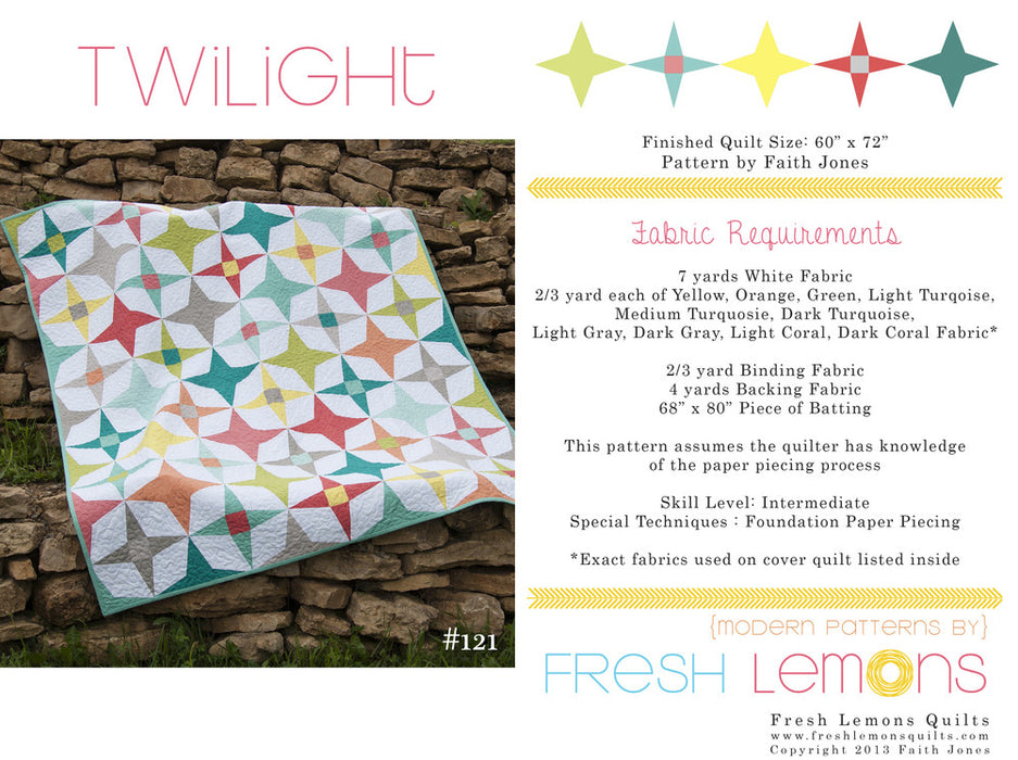 Twilight Quilt Pattern Fresh Lemons