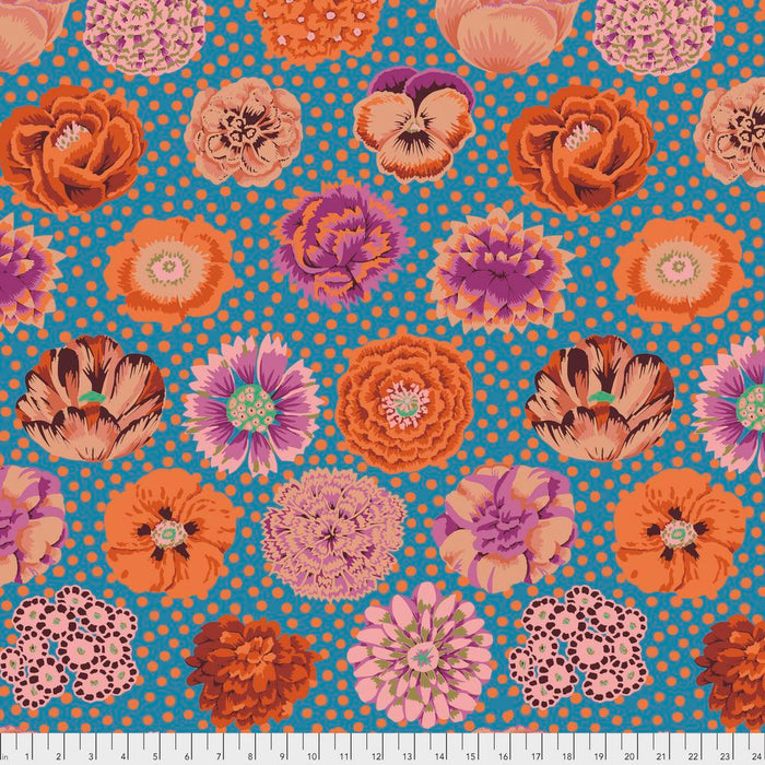 Kaffe Fassett Collection Big Blooms in Turquoise