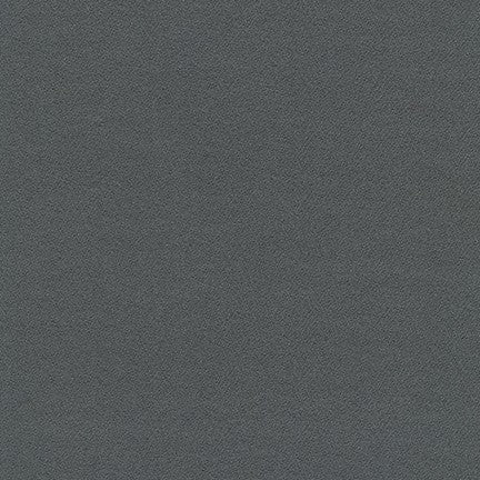 Robert Kaufman Organic Solid Flannel - Charcoal