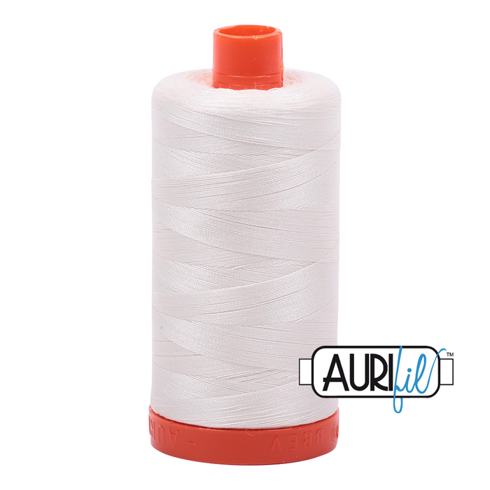 Aurifil Thread - 50wt 100% cotton  - colour 2026 Chalk