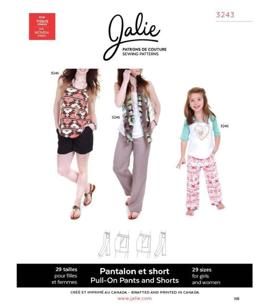 Jalie Pull-on Pants and Shorts Pattern