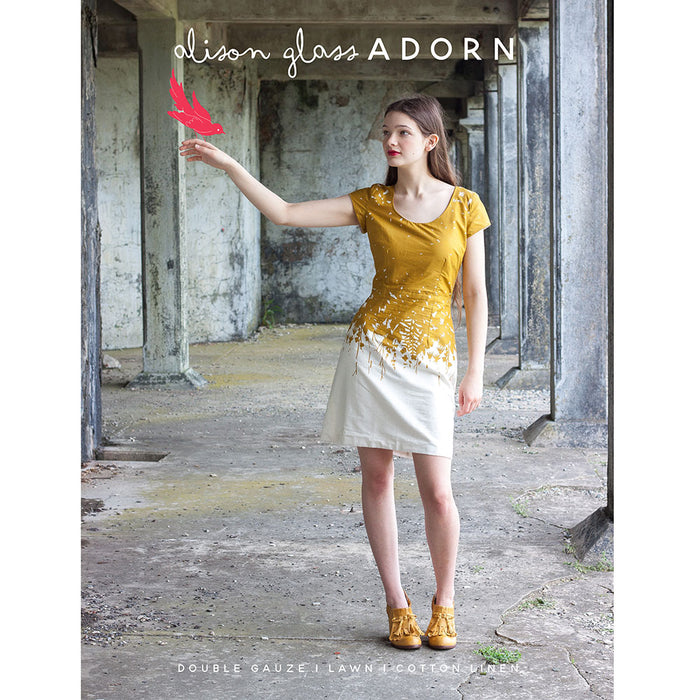 Alison Glass Adorn Lawn Mirrored Scarlet