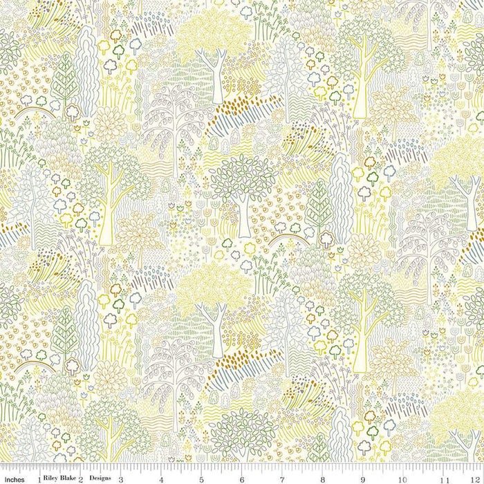Liberty Quilting Cotton - Woodland Walk - Woodland Melody in Misty Morning