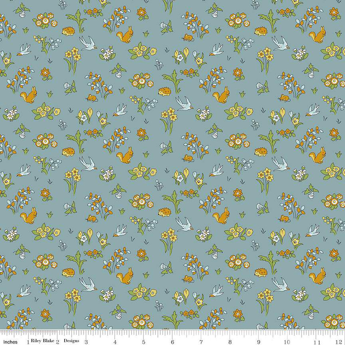 thumbnail image 2 of Liberty Of London Quilting Cotton Fabric - Thistle Highlands Foxglove Print, Purple/Green/Blue 2 of 5