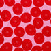 Kokka Muddy Works Organic Cotton Oxford - Circles in Red on Pink