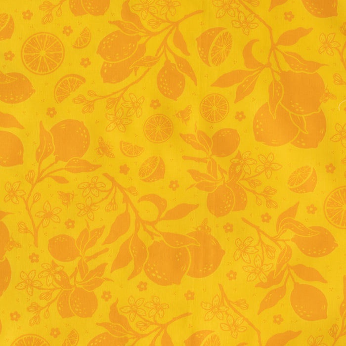 Bountiful Organic Cotton - Citrus In Tonal Orange