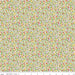Floral pattern fabric with small flowers on a  yellow background
