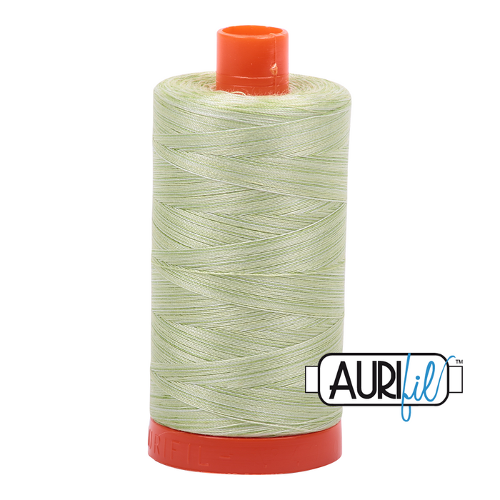 Aurifil Thread - Variegated 50wt 100% cotton - 3320 Light Spring Green