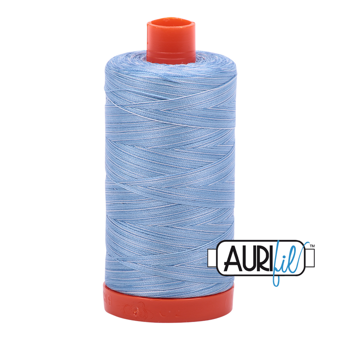 Aurifil Thread - Variegated 50wt 100% cotton - 3770 Stone Washed Denim