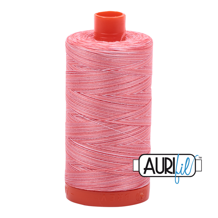 Aurifil Thread - Variegated 50wt 100% cotton - 4250 Flamingo