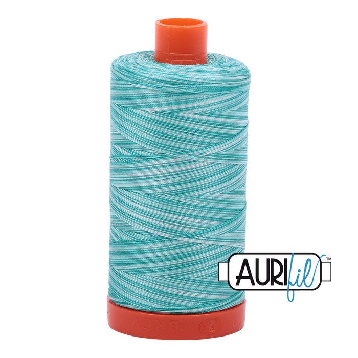 Aurifil Thread - Variegated 50wt 100% cotton - 4654 Turquoise Foam