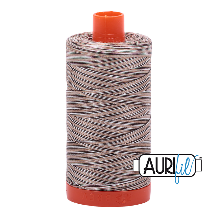 Aurifil Thread - Variegated 50wt 100% cotton - 4667 Nutty Nougat