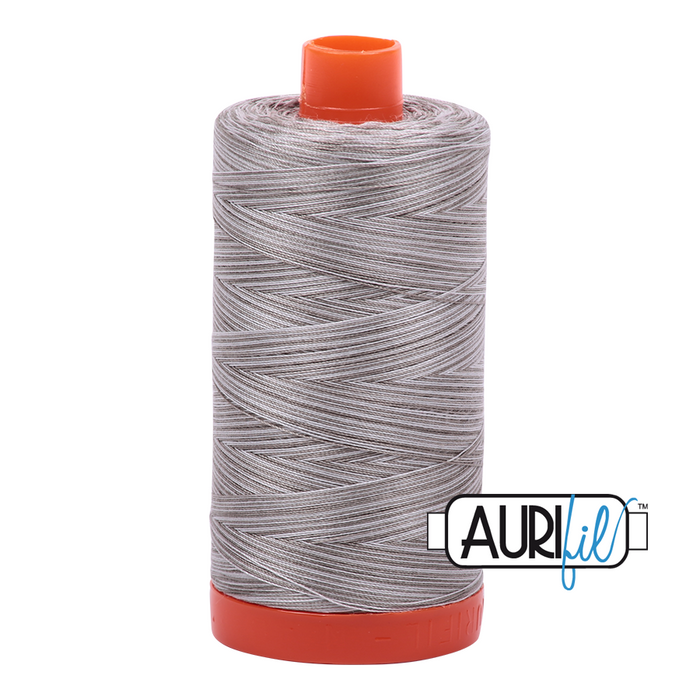 Aurifil Thread - Variegated 50wt 100% cotton - 4670 Silver Fox