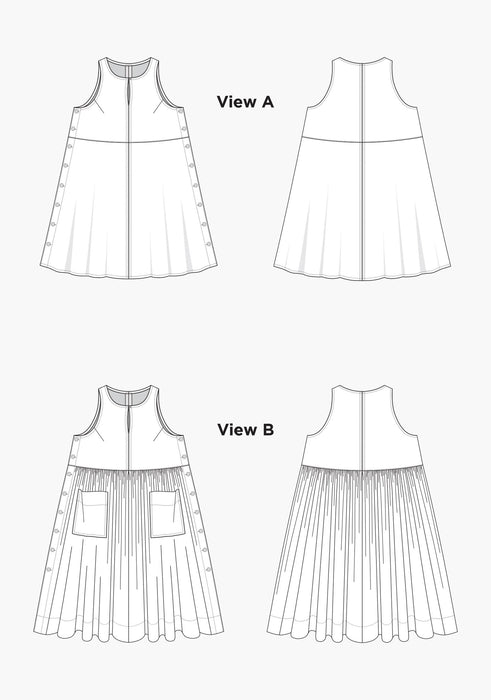 Grainline Austin Dress Pattern - Sizes 14-32 D-Cup
