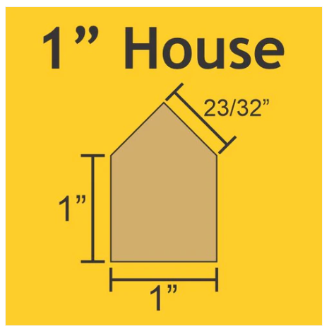 English Paper Piecing Shapes - 1" Houses - 360 Pieces