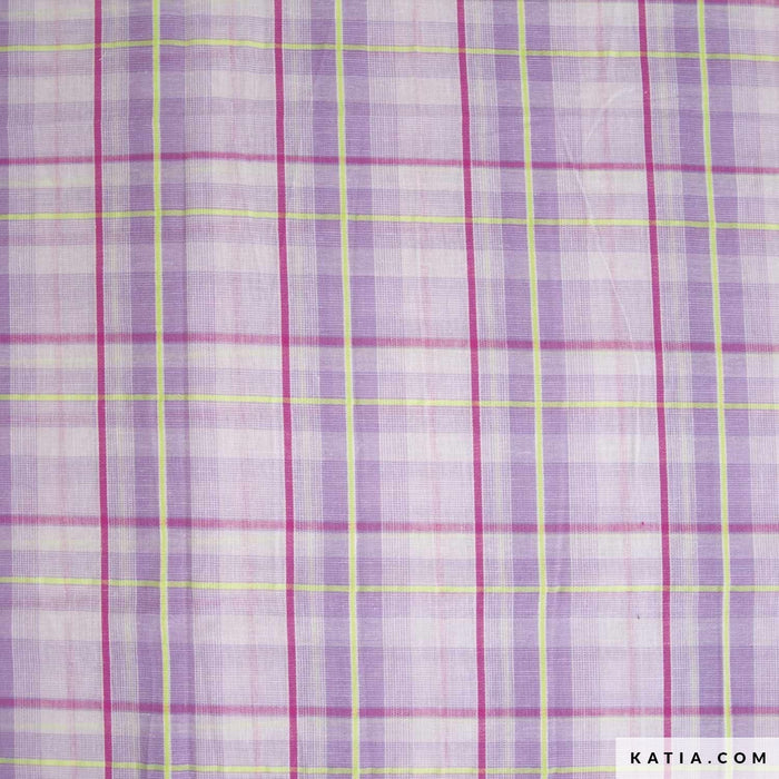 Katia Yarn Dyed Cotton Madras in lilac