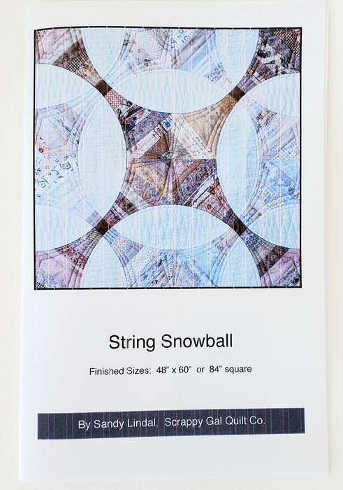 String Snowball Quilt Pattern by Sandy Lindal