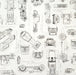 Robert Kaufman Low Volume - Vintage Blueprints - Cars