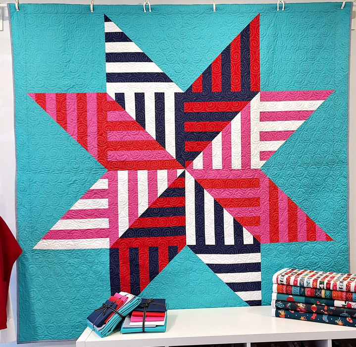 Striped Big Star Quilt Kit - Choose Your Colourway