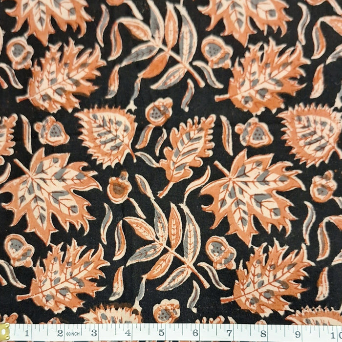 Indian Cotton 2025 - Kalamkari - KAL 02 Rust on Black