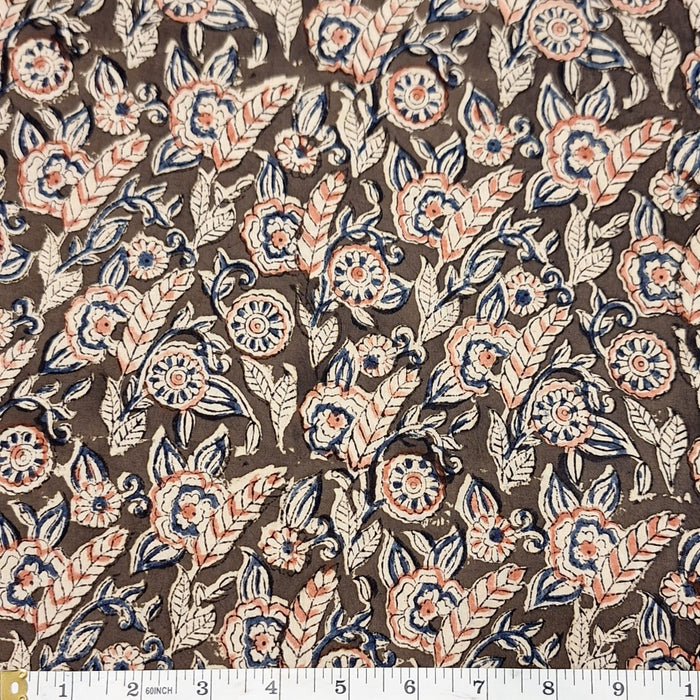 Indian Cotton 2025 - Kalamkari - KAL 09 Indigo on Olive