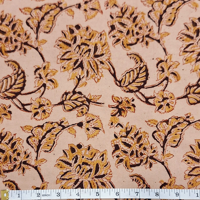 Indian Cotton 2025 - Kalamkari - KAL 11 Gold on Cream