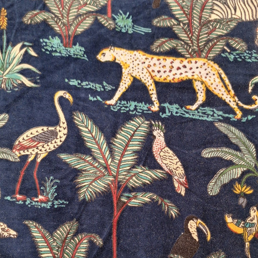 Indian Cotton 2025 - Cotton Velvet - Midnight Leopard and Friends