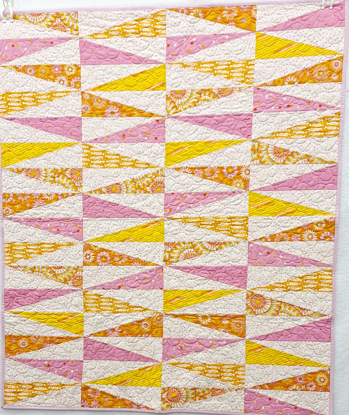 Mod Diamond Quilt Kit - in Pink and Yellow — Fabric Spark