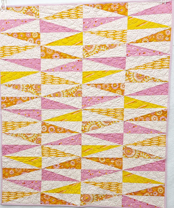 Mod Diamond Quilt Kit - in Pink and Yellow