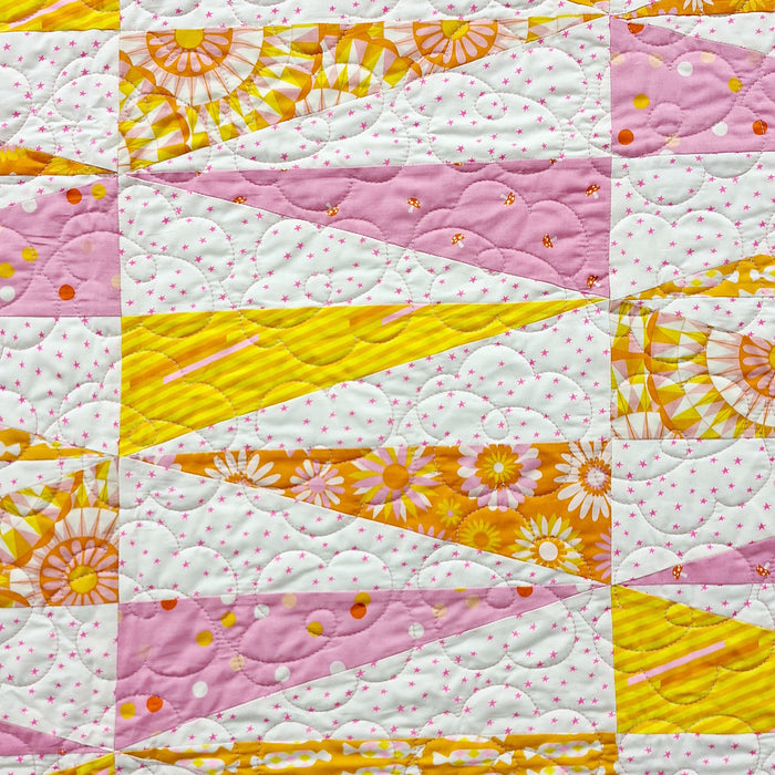 Mod Diamond Quilt Kit - in Pink and Yellow