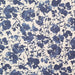 Kokka Cotton Linen Sheeting - Floral Water Colour in Navy