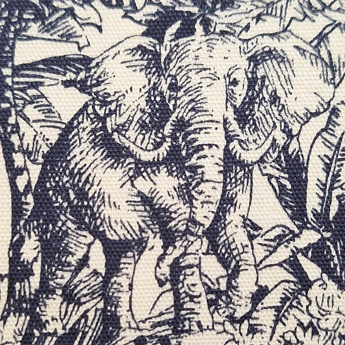 Handworks* Cotton Oxford - Jungle in Dark Navy