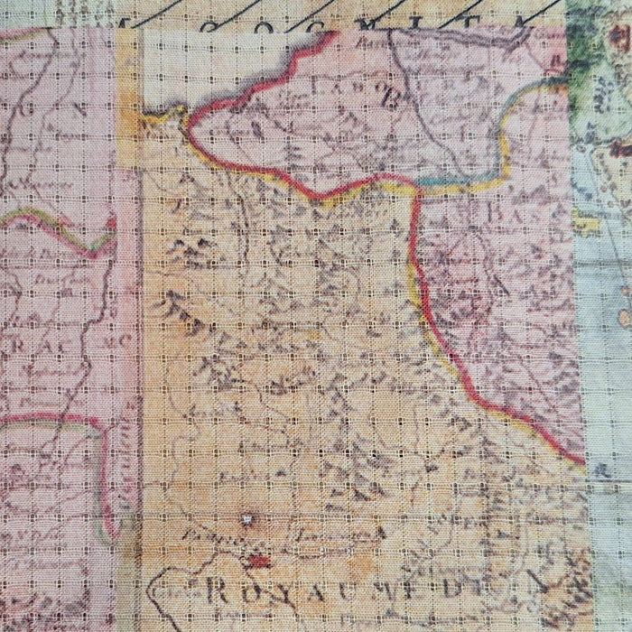 Special Buy - Imported Garment Fabrics - Vintage Maps in a cotton pinhole weave