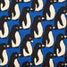 Pattern of penguins on a blue background